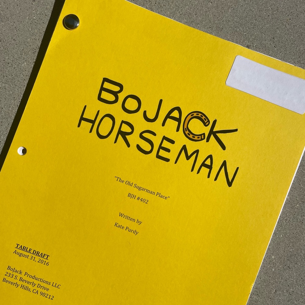 Bojack Horseman 2016 The Old Sugarman Place Episode Table Draft Script ICONIC!! - Picture 2 of 12